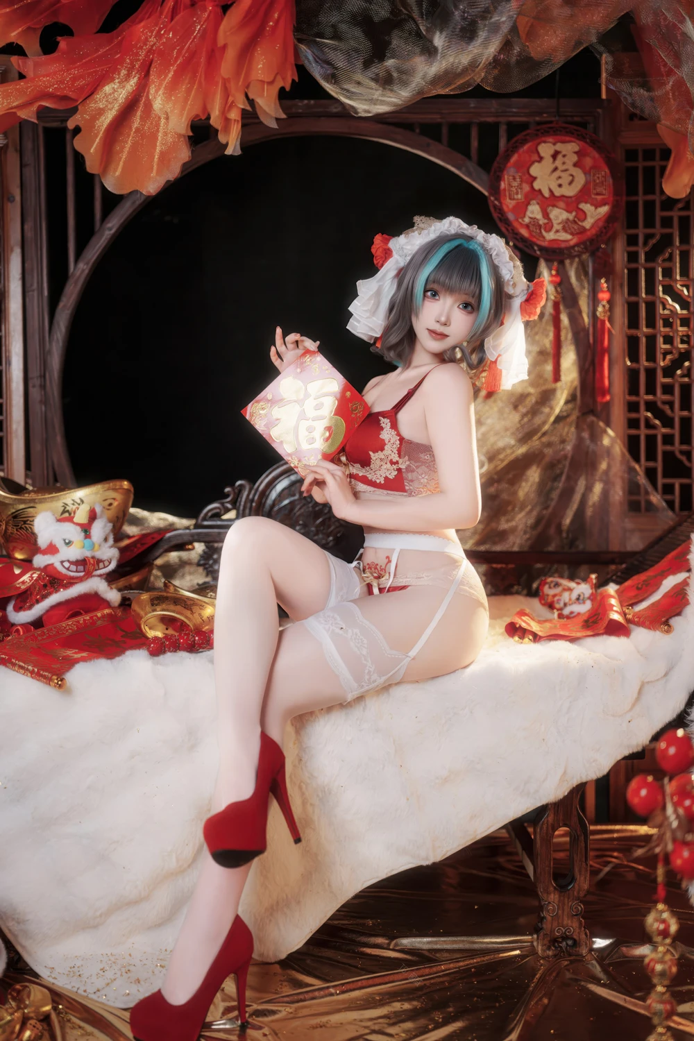 Cosplay Bangni邦尼 – 新春柴郡 - P46