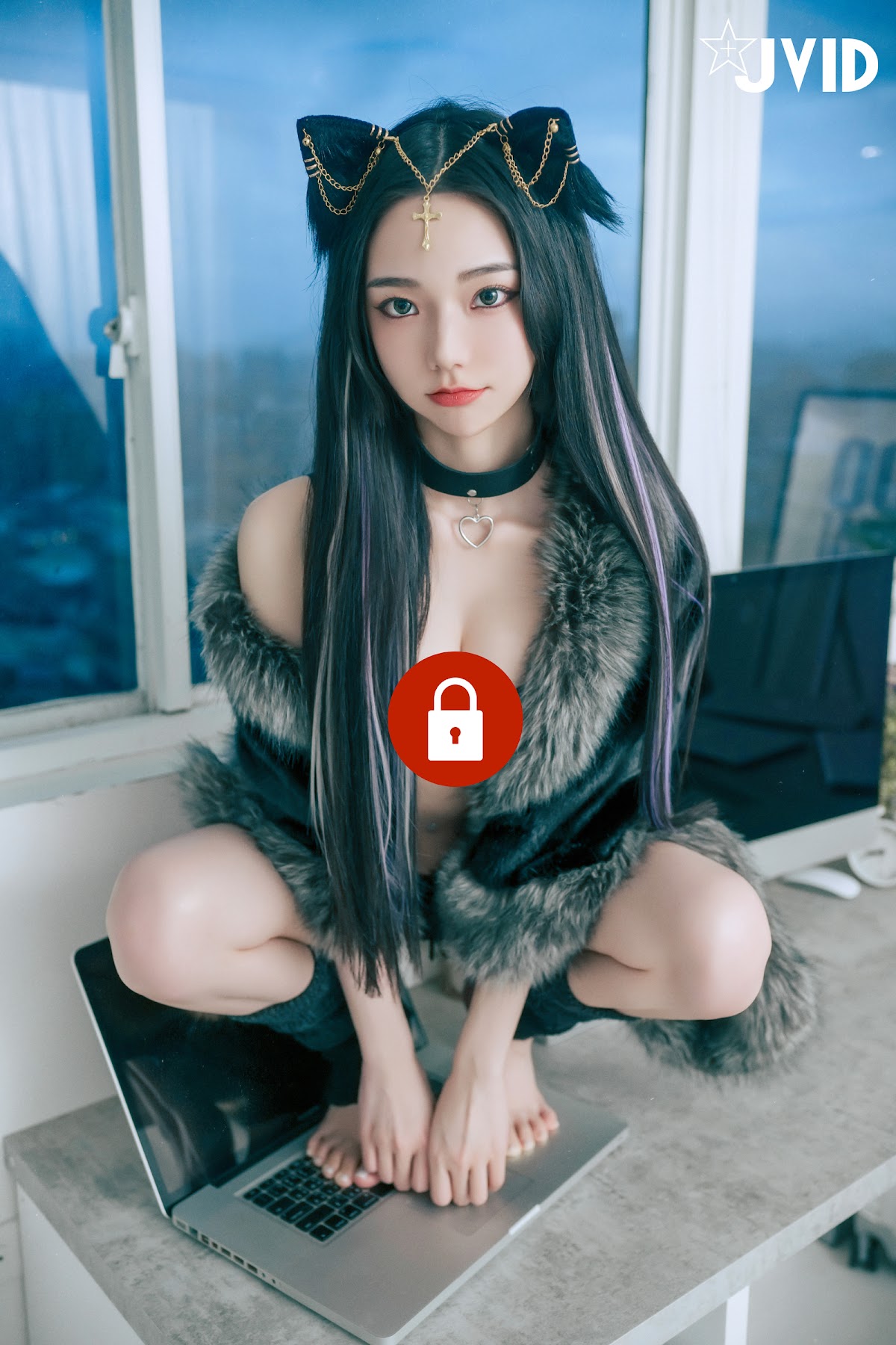 [JVID] 啾啾 – 牛奶成功收編冶豔的黑貓娘 - P181