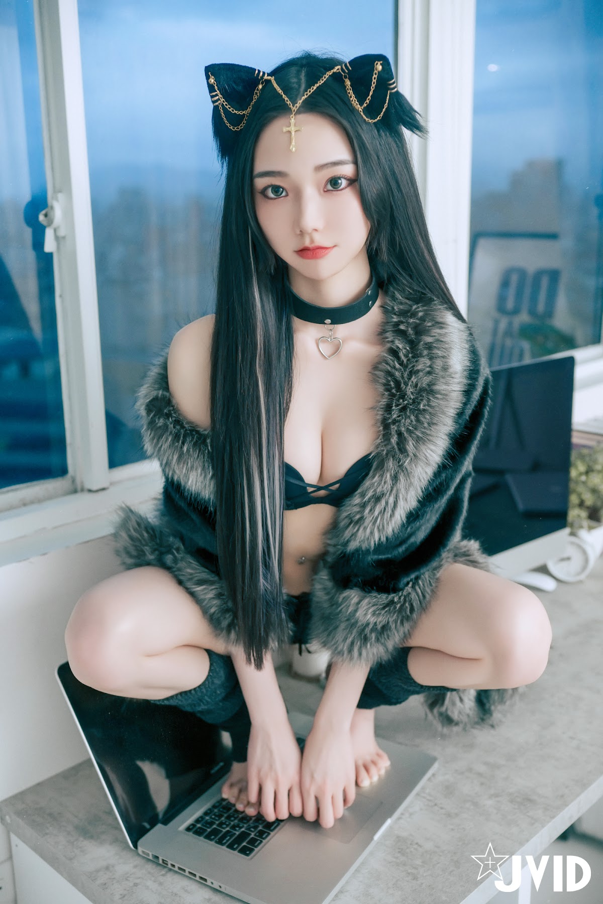 [JVID] 啾啾 – 牛奶成功收編冶豔的黑貓娘 - P55