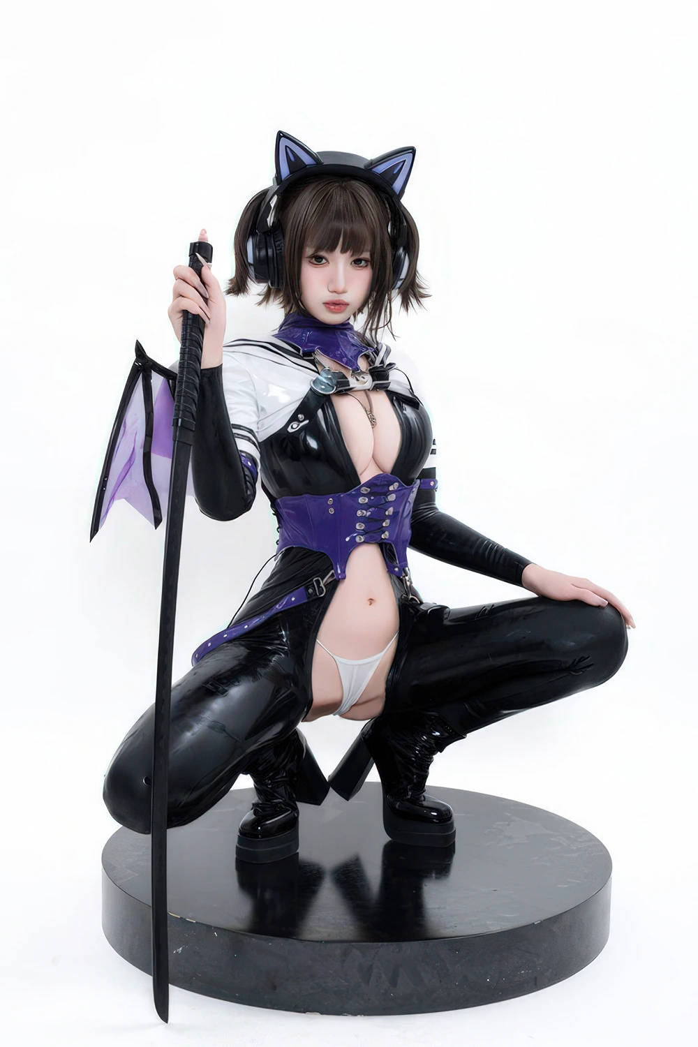 Cosplay 柒柒要乖哦 – 猎狼女 - P44