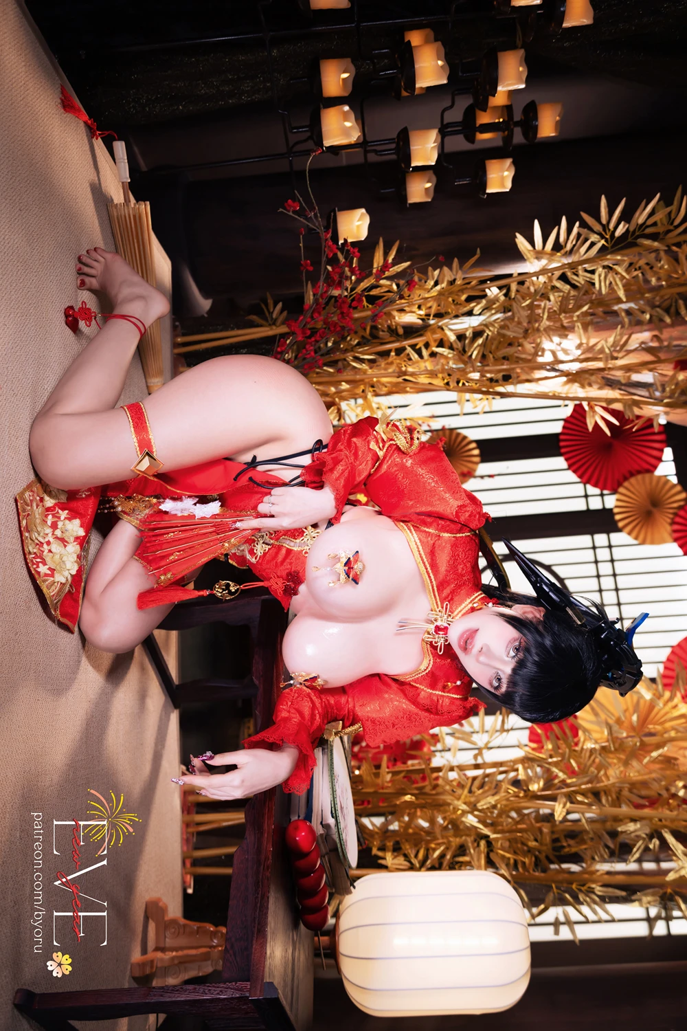 Cosplay 日本性感萝莉Byoru – Eve New Year Qipao - P36