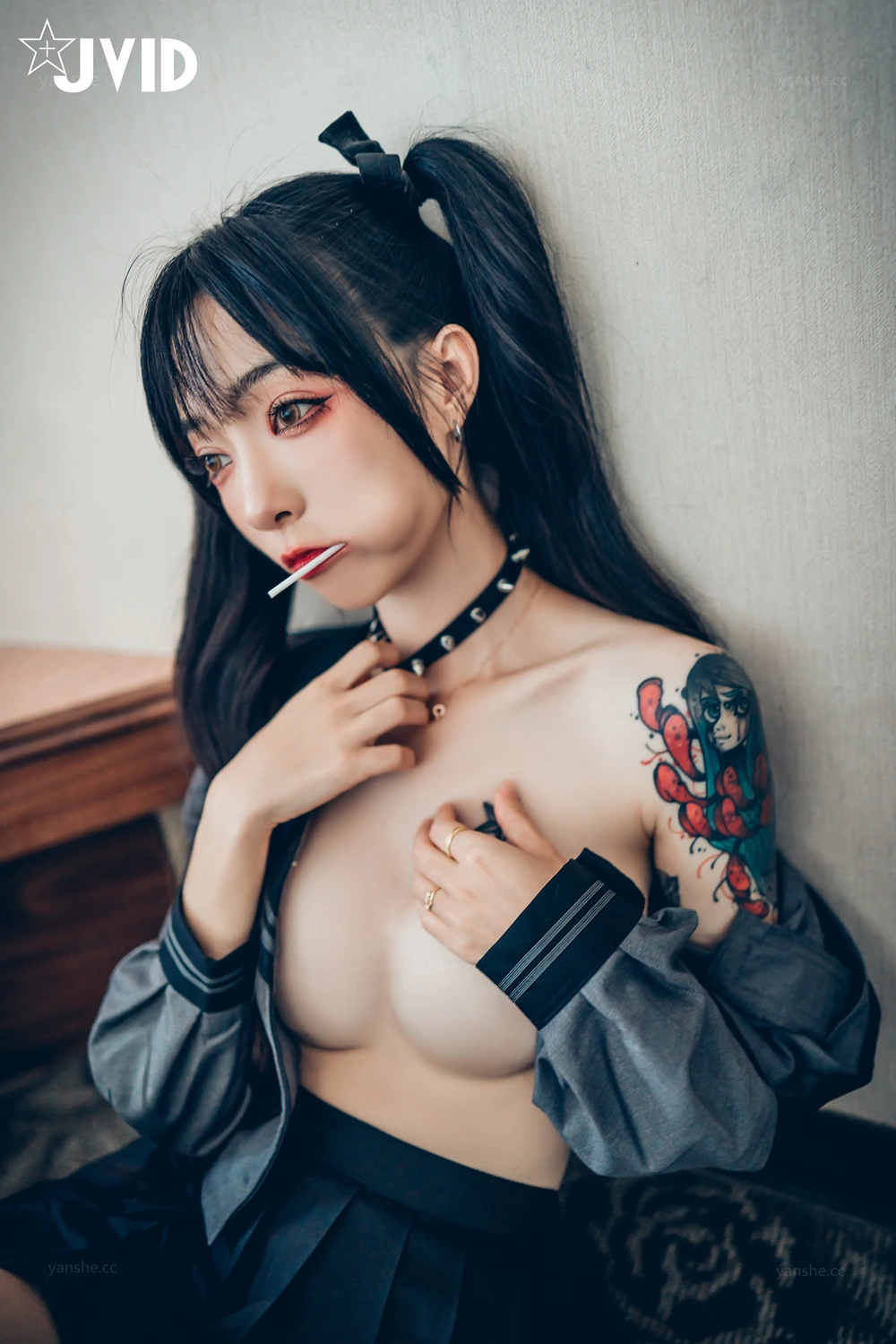 JVID 飄飄哥 – 色色妄想系列 校花也是大姐頭 Set.01 - P40