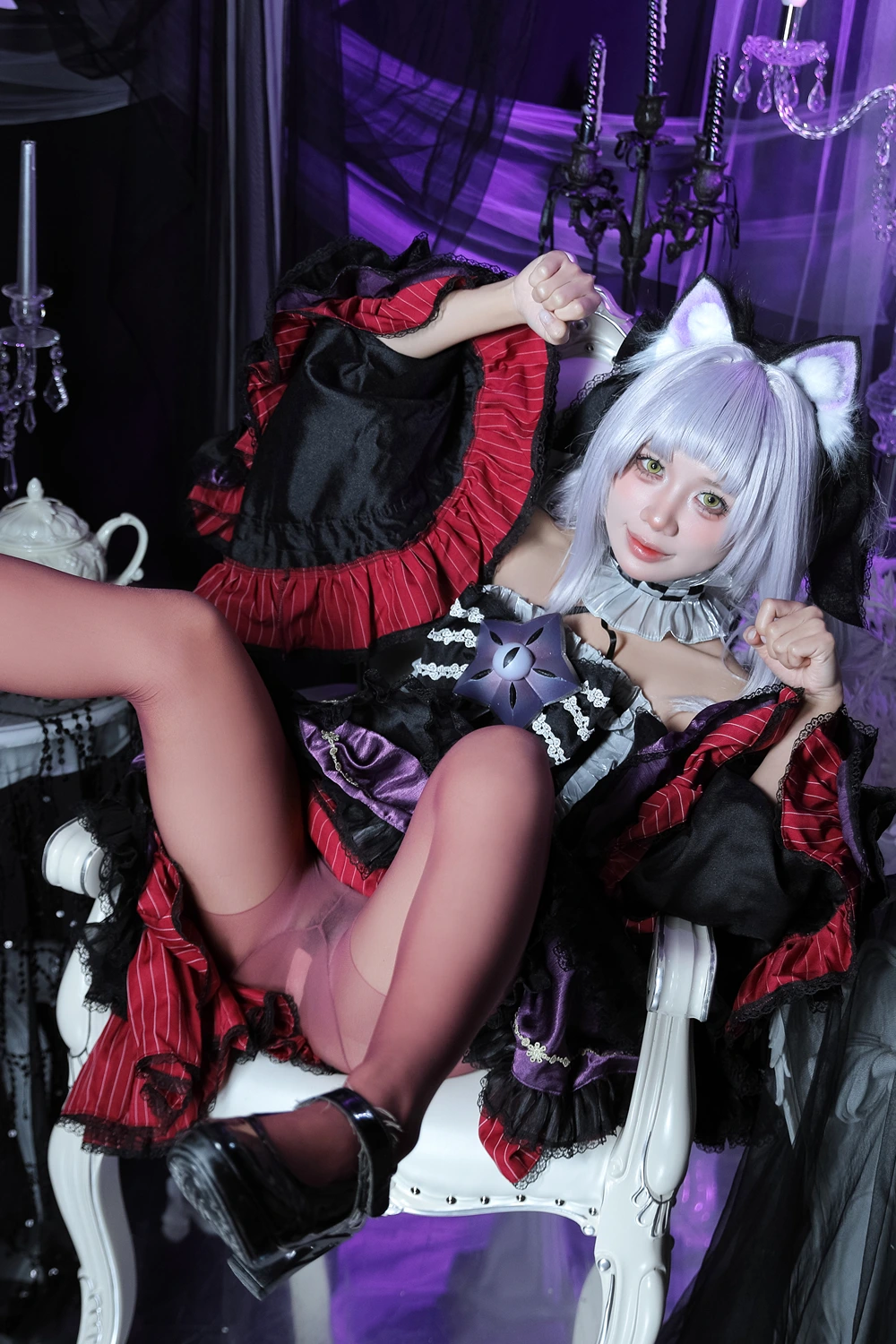 Cosplay PoppaChan – Murasaki Shion Dress Vtuber - P3