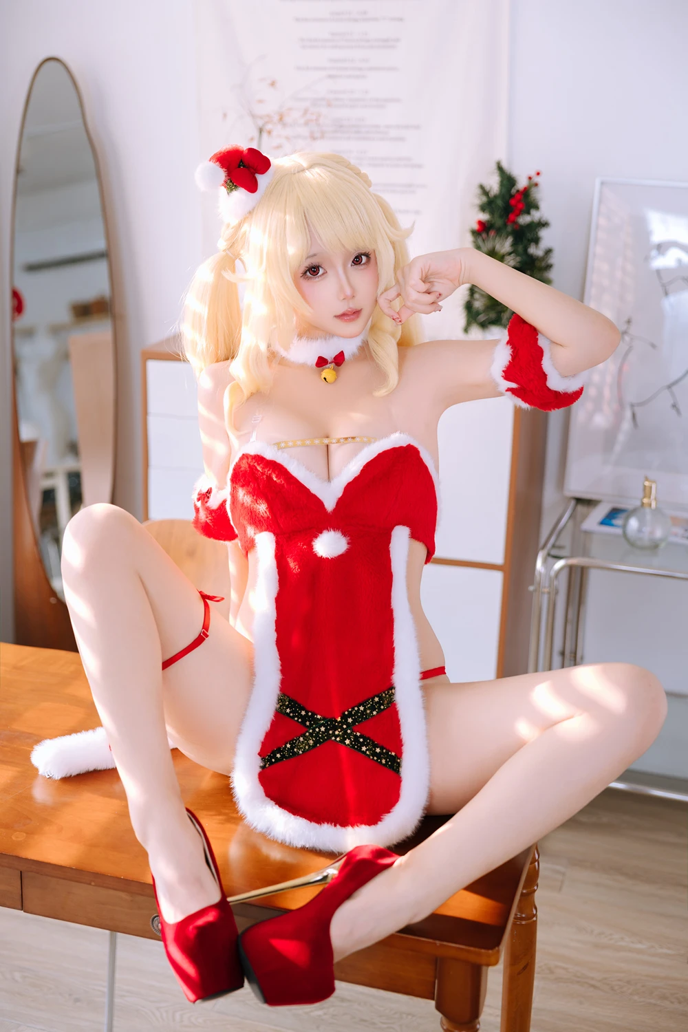Cosplay Rinaijiao日奈娇 – 圣诞日 Set.01 - P45
