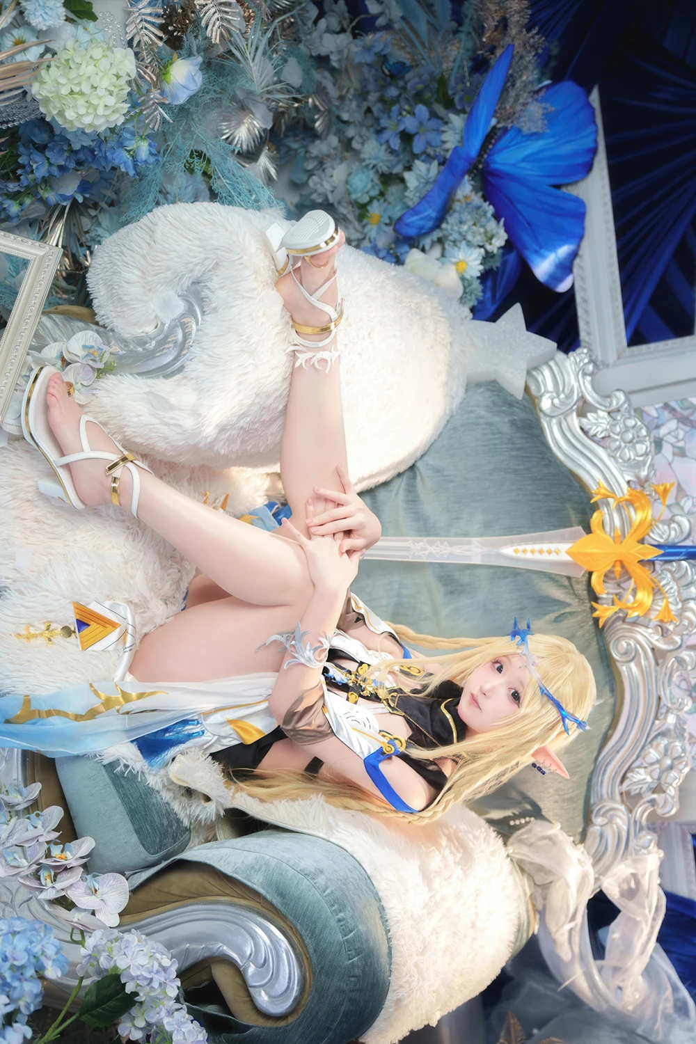 Cosplay Seele麦麦 – 鸣潮 菲比&卡提希娅·蓝色花海物语 - P10