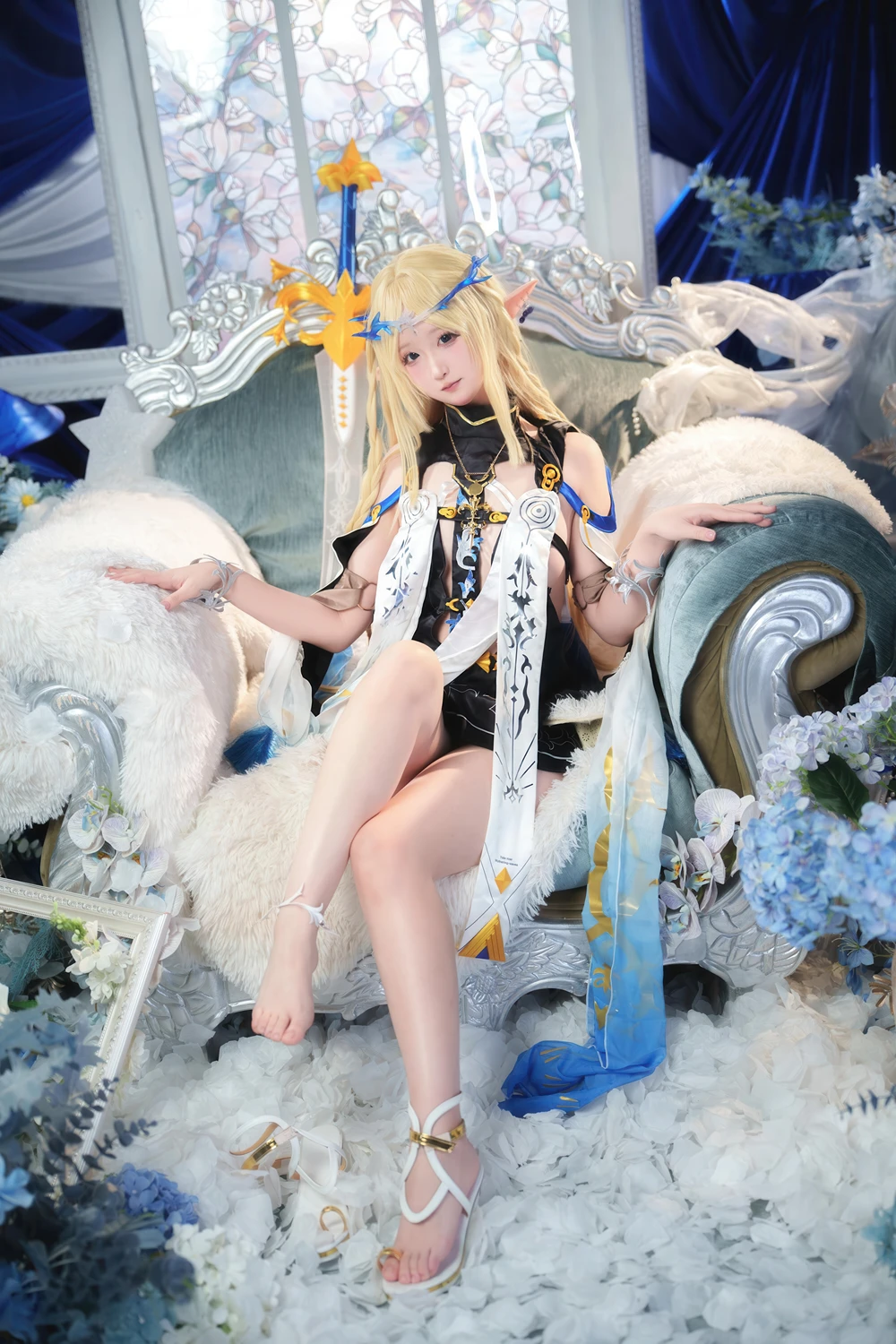 Cosplay Seele麦麦 – 鸣潮 菲比&卡提希娅·蓝色花海物语 - P13