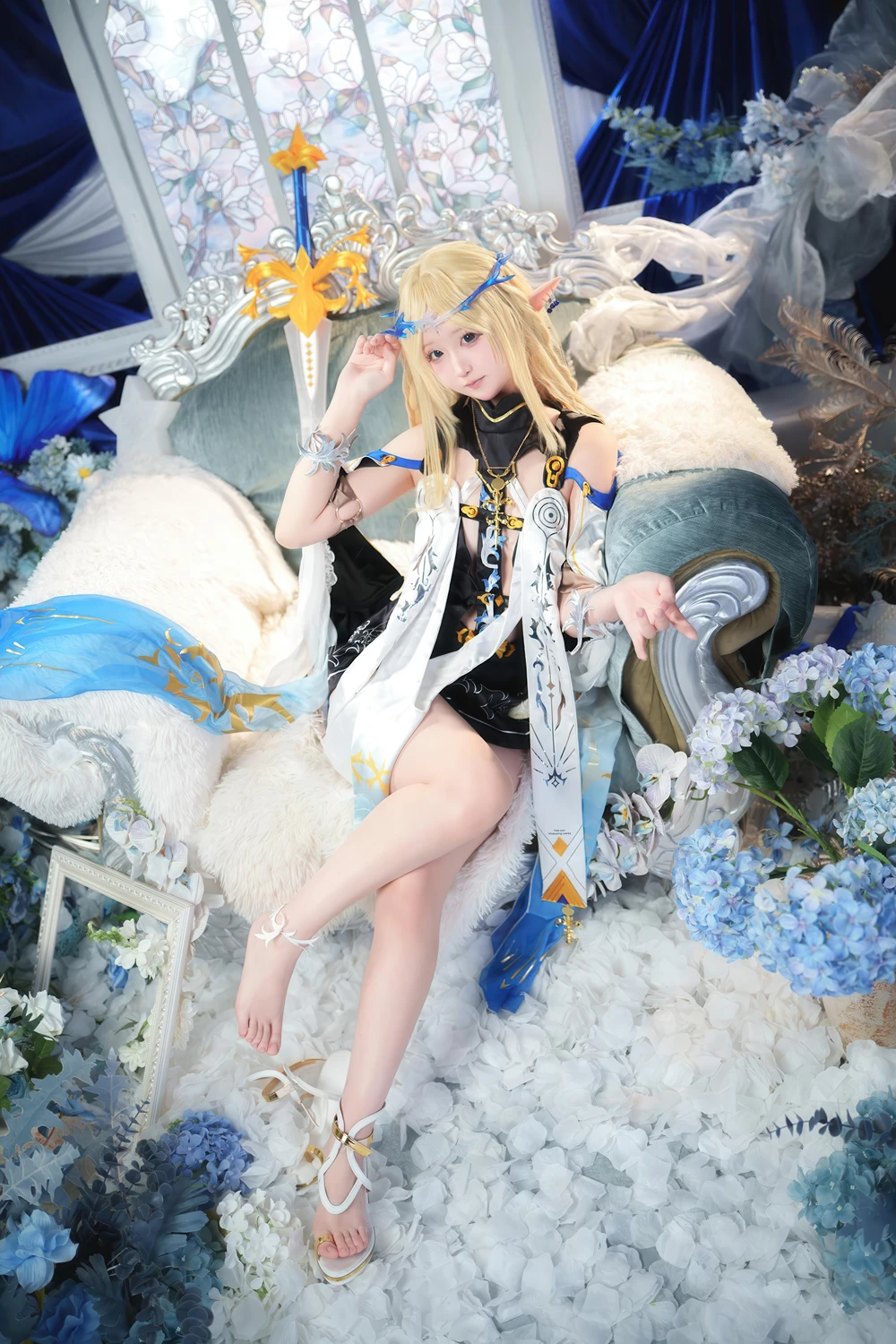 Cosplay Seele麦麦 – 鸣潮 菲比&卡提希娅·蓝色花海物语 - P19