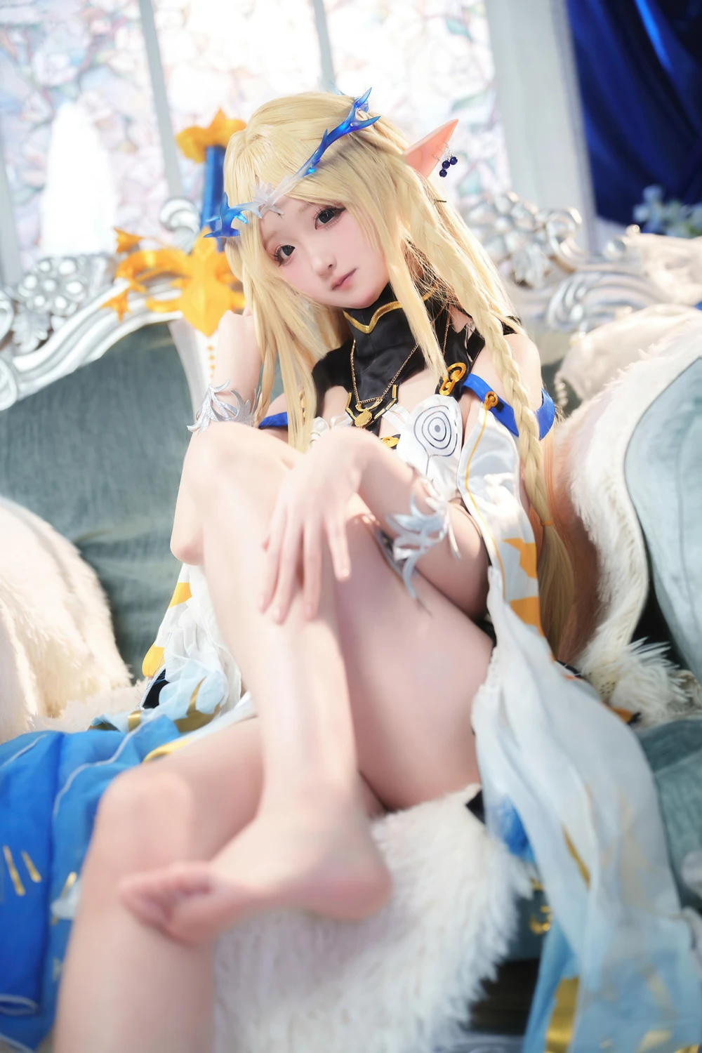 Cosplay Seele麦麦 – 鸣潮 菲比&卡提希娅·蓝色花海物语 - P22