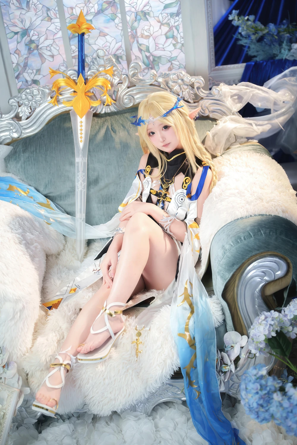 Cosplay Seele麦麦 – 鸣潮 菲比&卡提希娅·蓝色花海物语 - P7