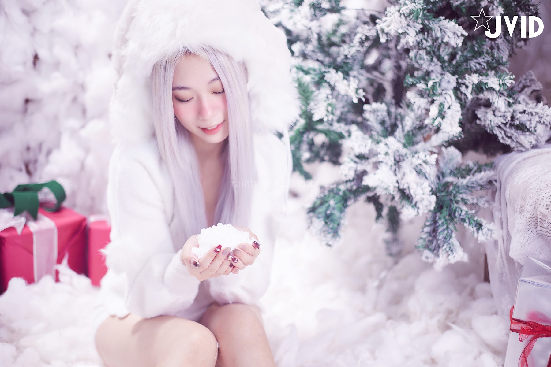 [JVID] Verna – 性感的愛死寂寞人雪女Verna陪你度過聖誕寒冬 - P51