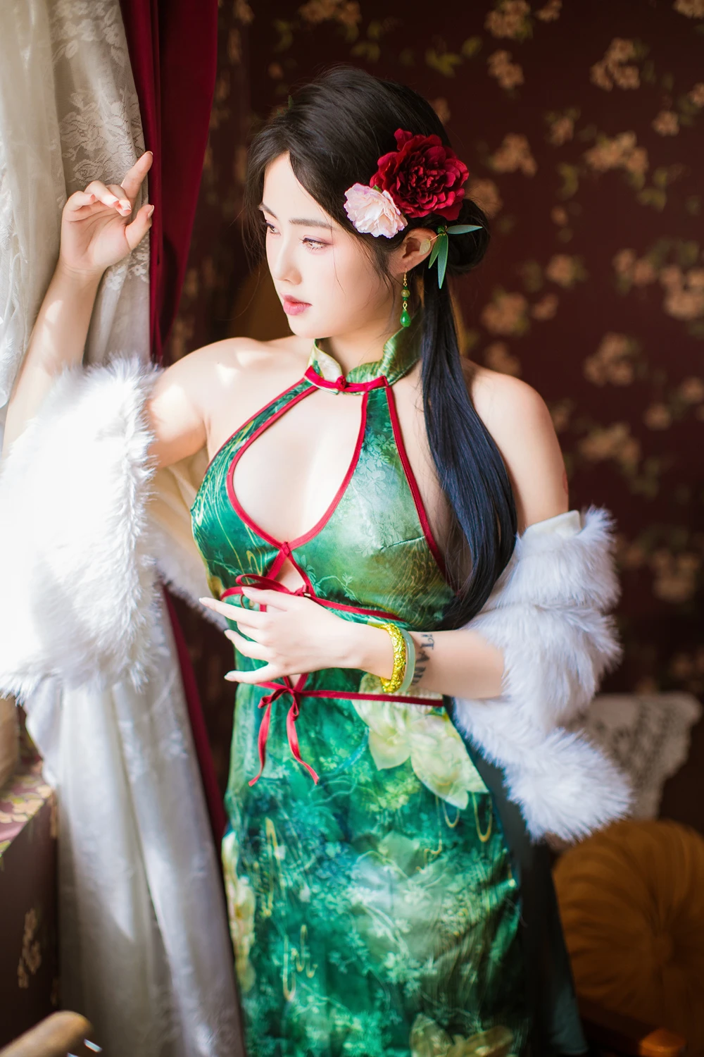 Cosplay 钛合金TiTi – 绿色旗袍 - P1