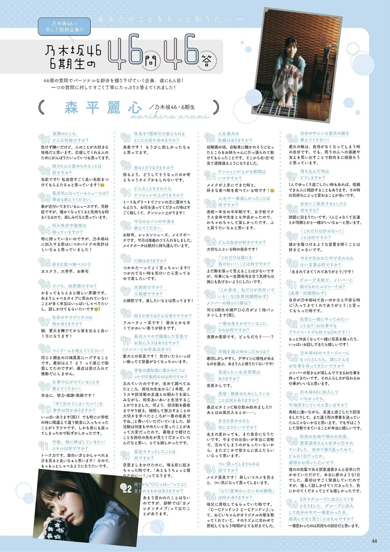 B.L.T. 2026.05 (ビー・エル・ティー 2026年5月号) – Urumi Morihira 森平麗心, Hitomi Hasegawa 長谷川稀未 - P9