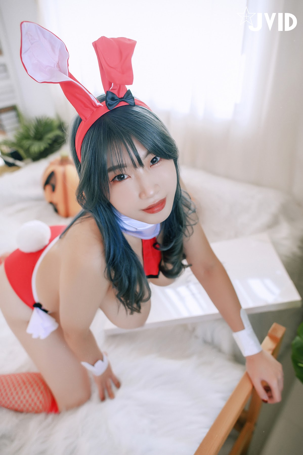 [JVID] 蜜雅 & 晨歆 – K與H的巨乳激烈床上運動㊙️不給糖就愛愛！ - P1