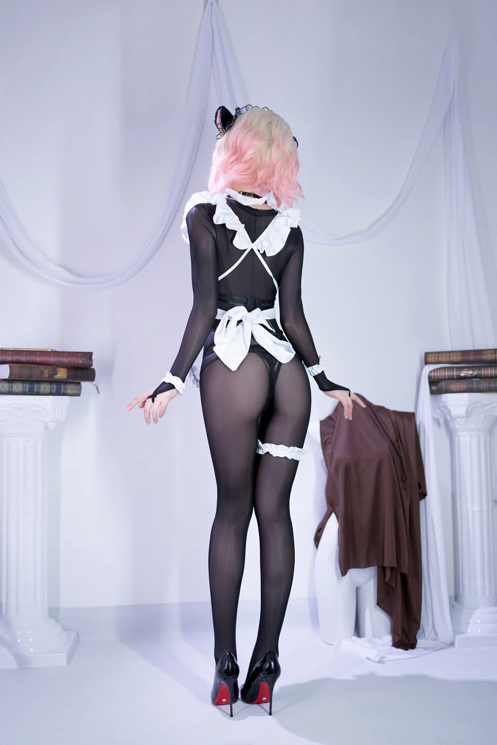 Cosplay 千反田鹿子 – 私房 黑丝女仆 - P8