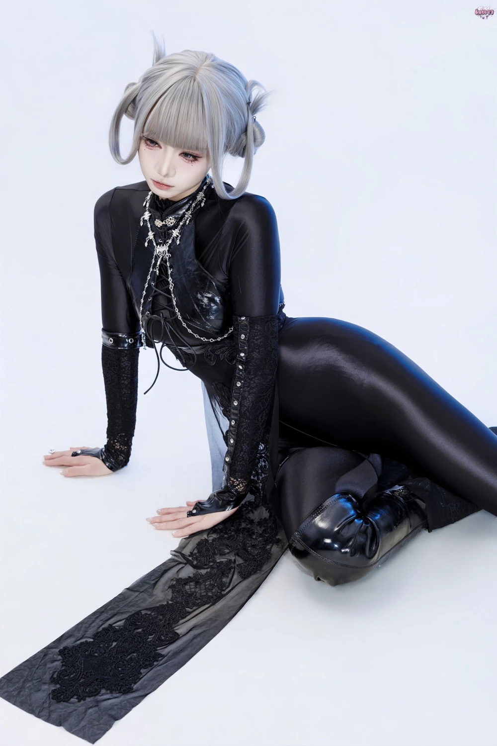 Cosplay 柒柒要乖哦 – 黑靡烟旗袍 - P12