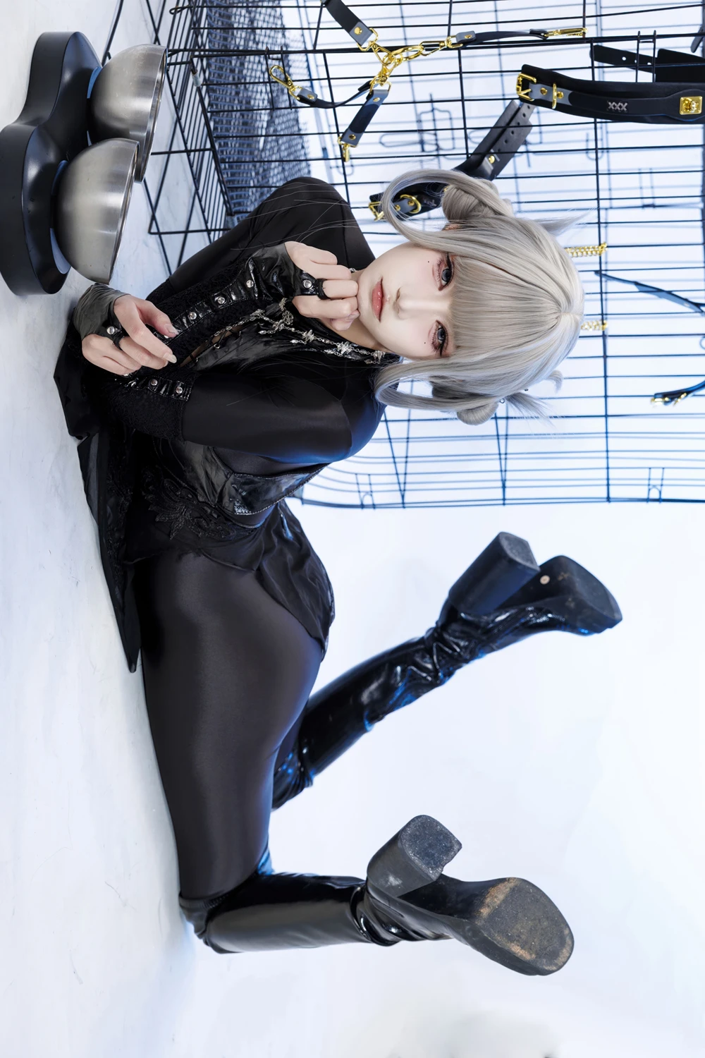 Cosplay 柒柒要乖哦 – 黑靡烟旗袍 - P26