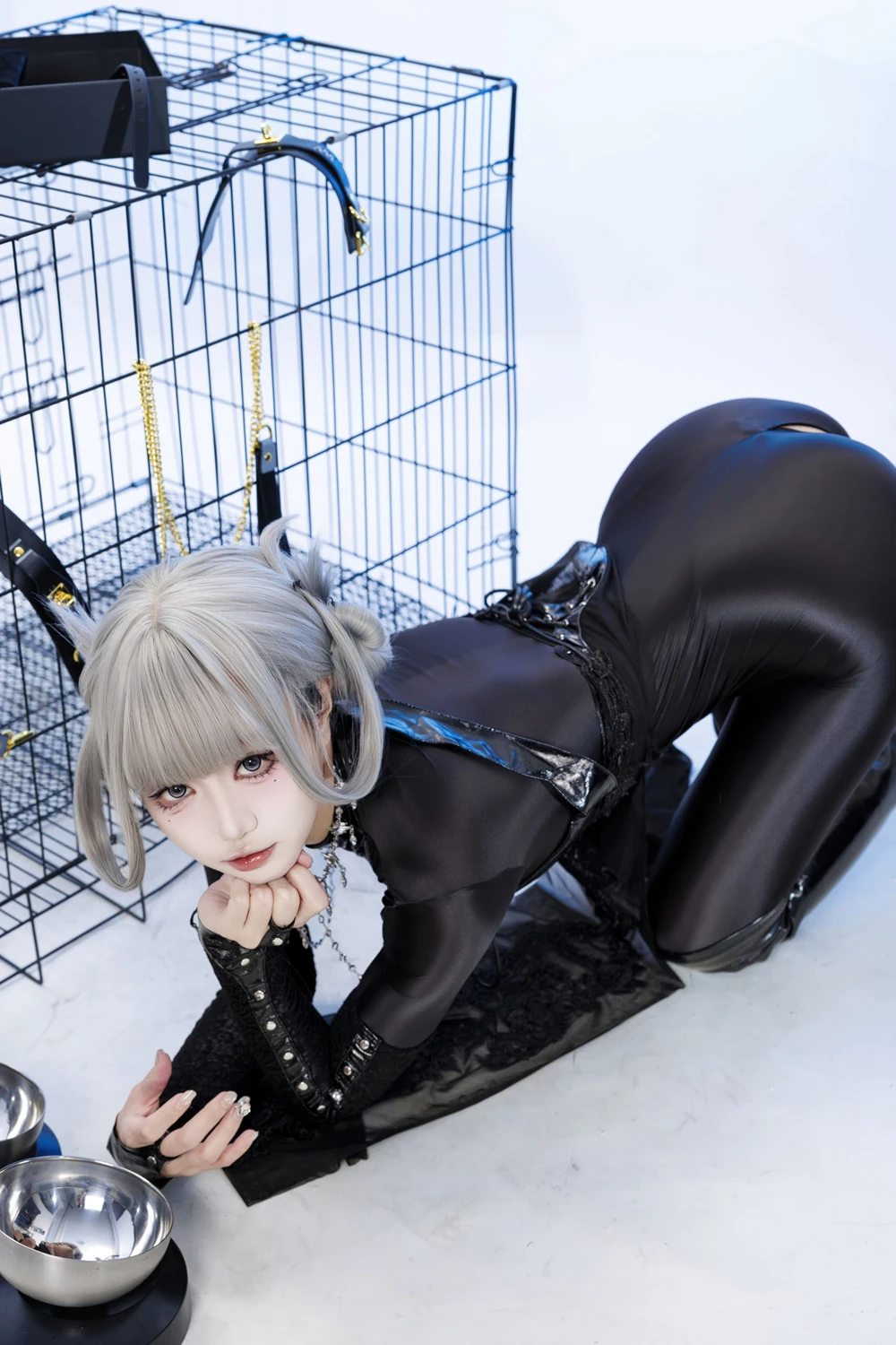 Cosplay 柒柒要乖哦 – 黑靡烟旗袍 - P31