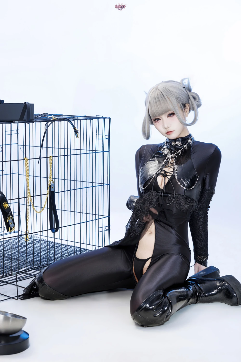 Cosplay 柒柒要乖哦 – 黑靡烟旗袍 - P33