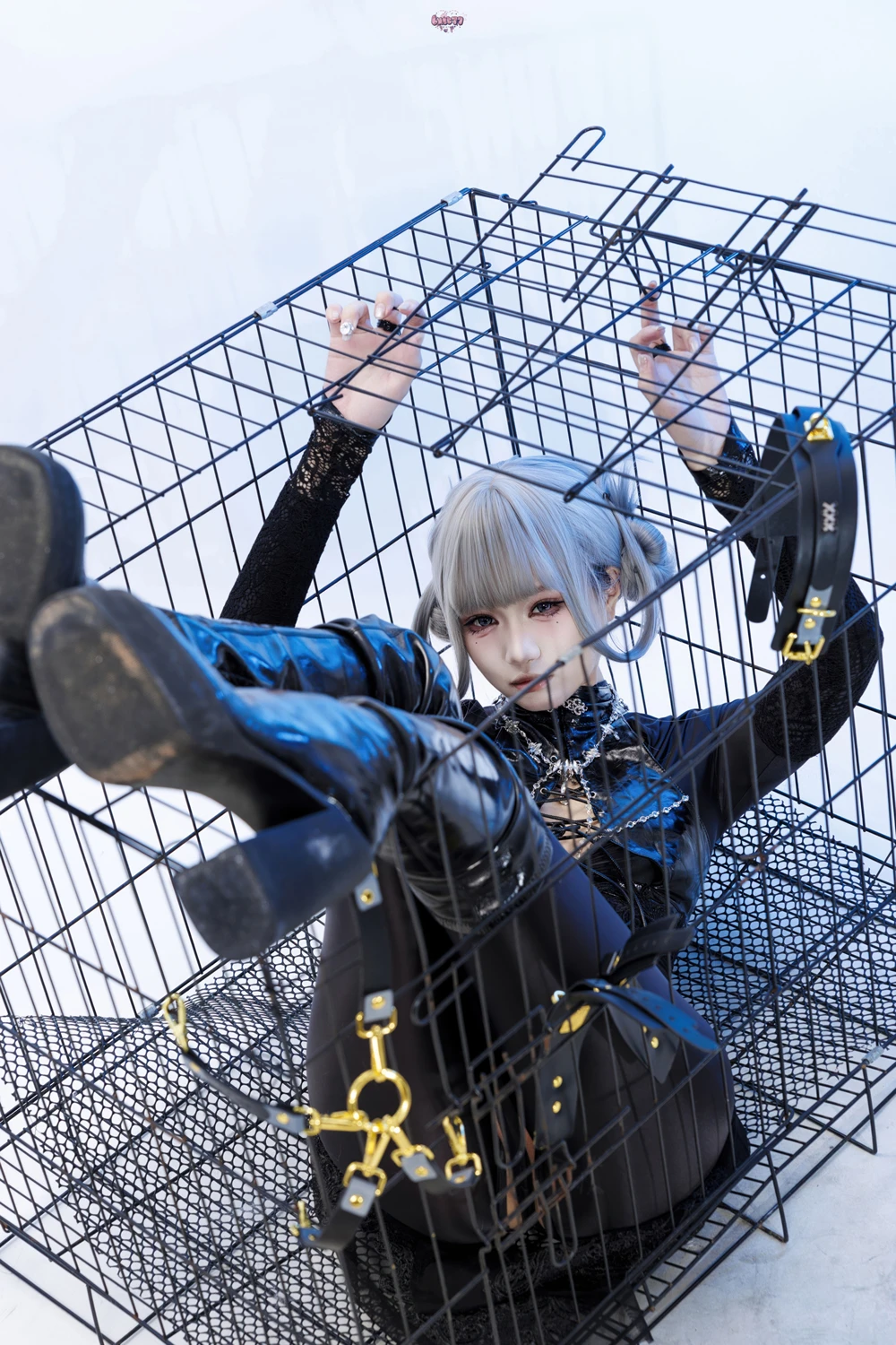 Cosplay 柒柒要乖哦 – 黑靡烟旗袍 - P47