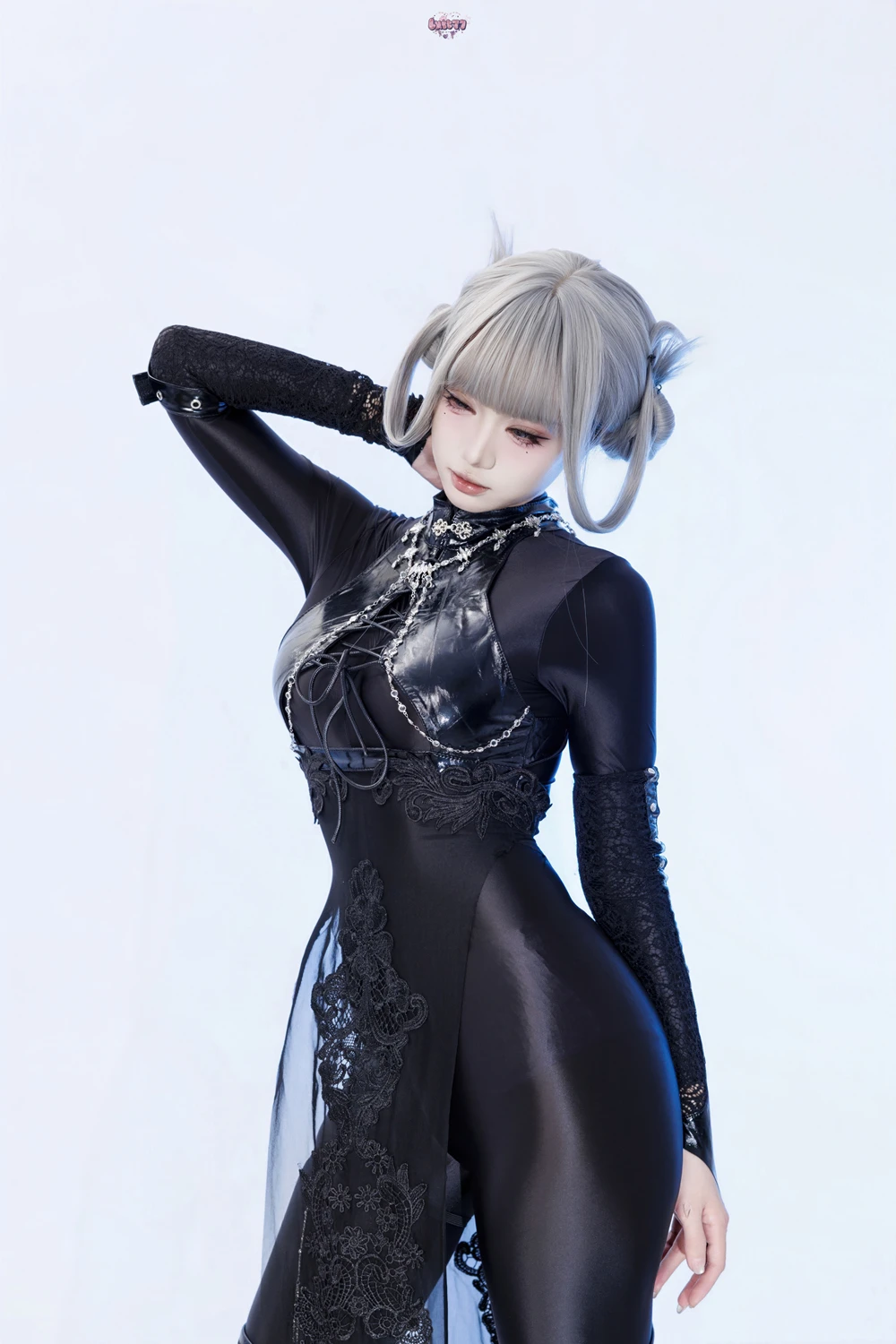 Cosplay 柒柒要乖哦 – 黑靡烟旗袍 - P4