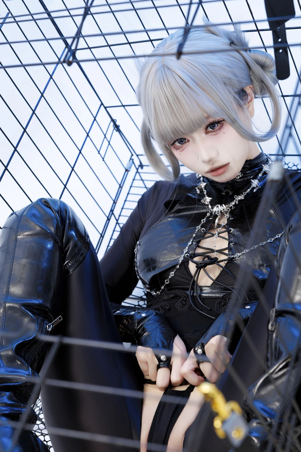Cosplay 柒柒要乖哦 – 黑靡烟旗袍 - P48