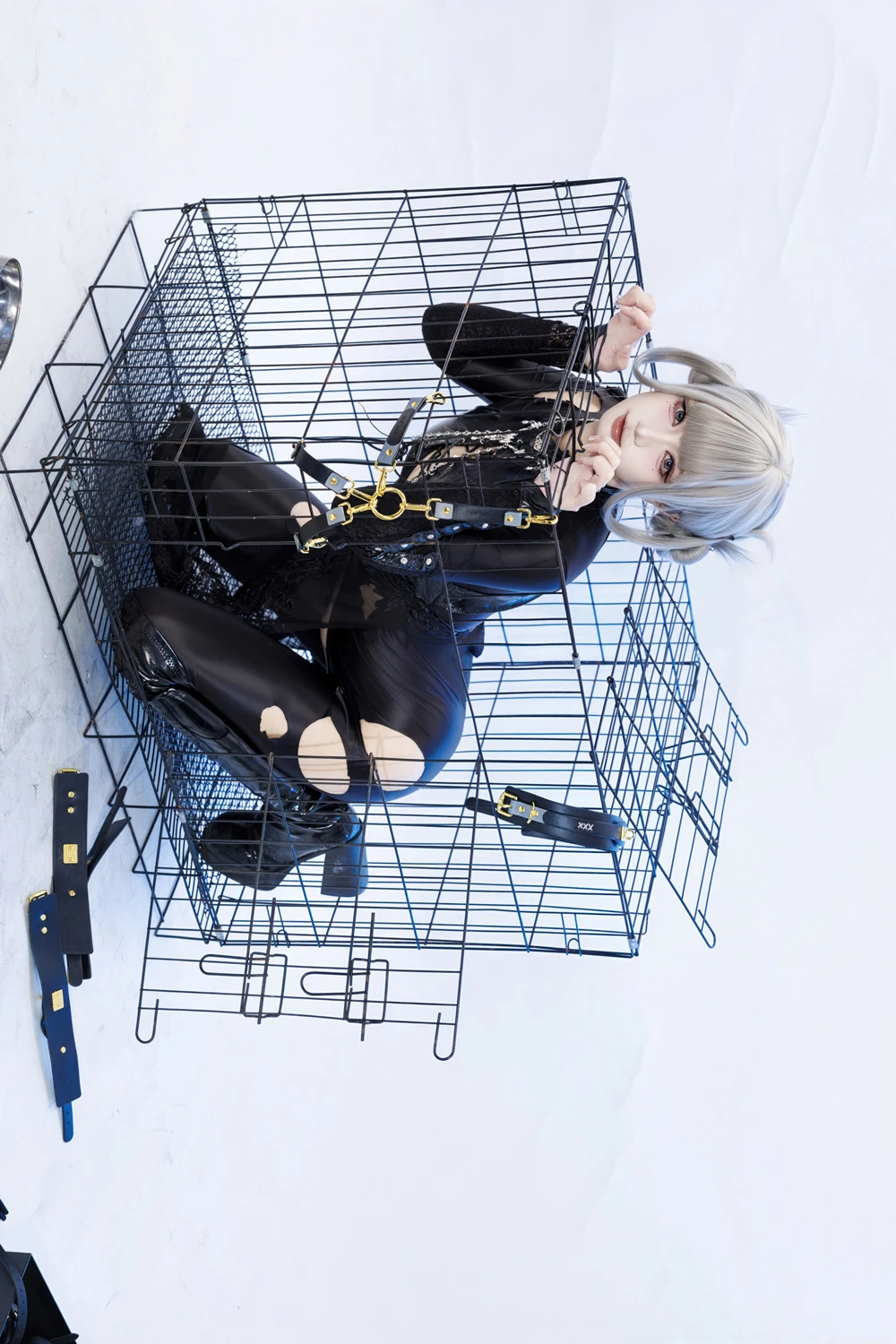 Cosplay 柒柒要乖哦 – 黑靡烟旗袍 - P61