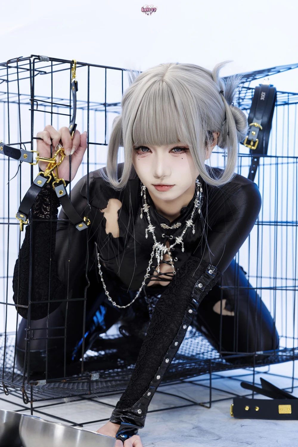 Cosplay 柒柒要乖哦 – 黑靡烟旗袍 - P62