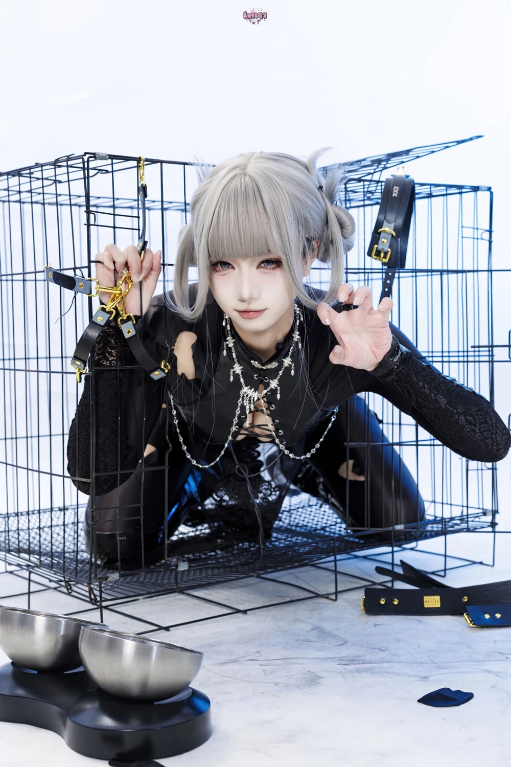 Cosplay 柒柒要乖哦 – 黑靡烟旗袍 - P63