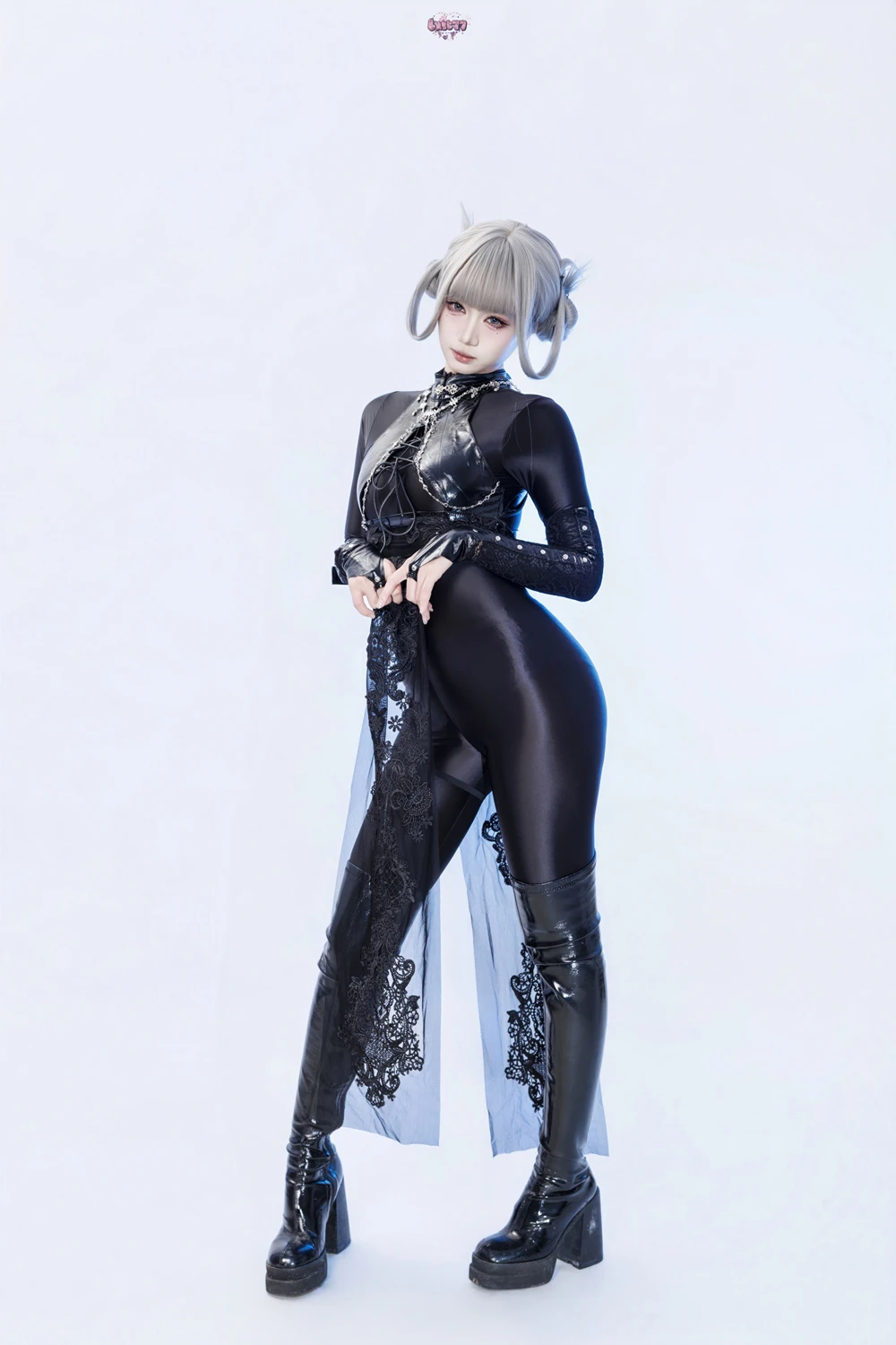 Cosplay 柒柒要乖哦 – 黑靡烟旗袍 - P6
