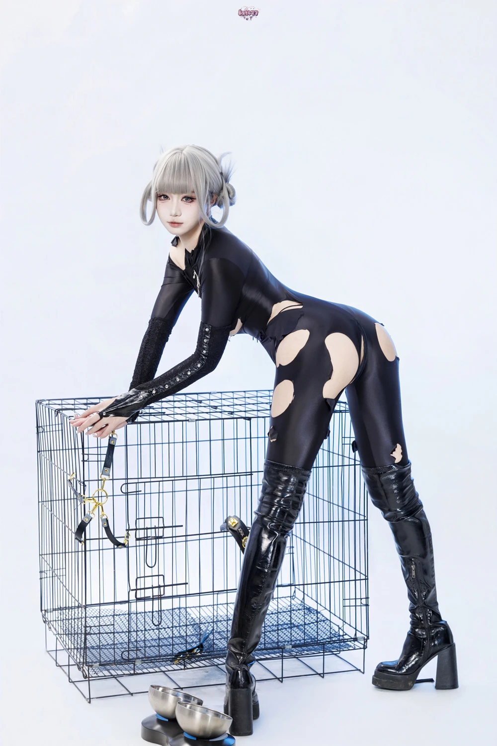 Cosplay 柒柒要乖哦 – 黑靡烟旗袍 - P70
