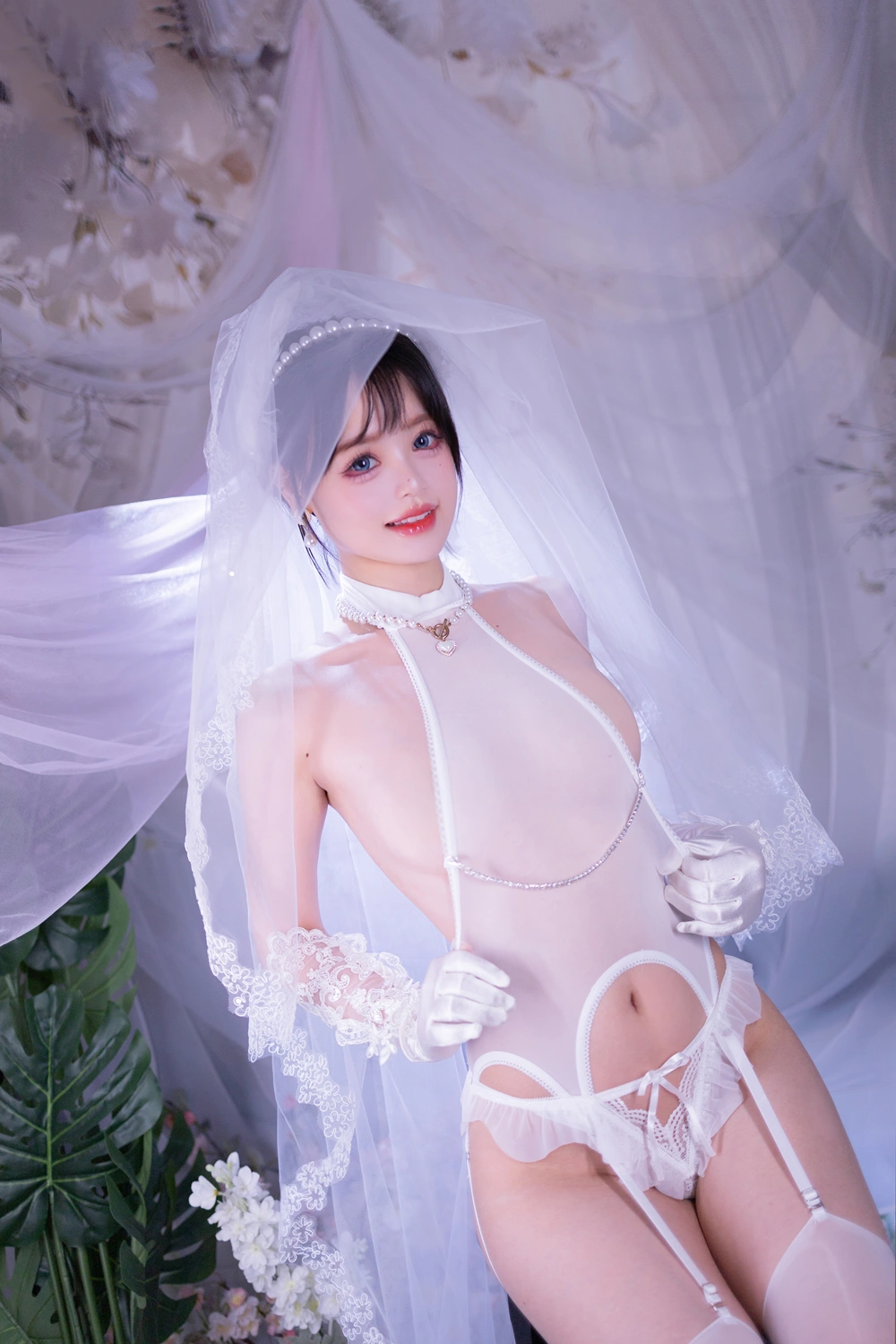 Cosplay 星黛鹿鹿 – 白丝花嫁 - P12