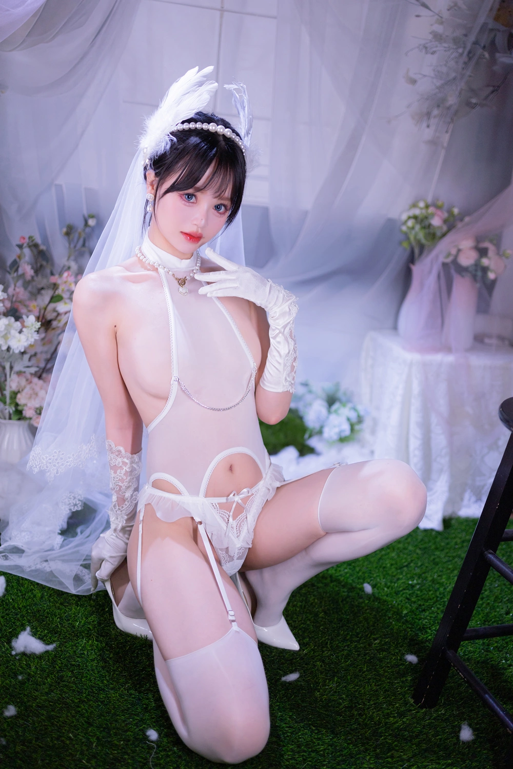 Cosplay 星黛鹿鹿 – 白丝花嫁 - P14