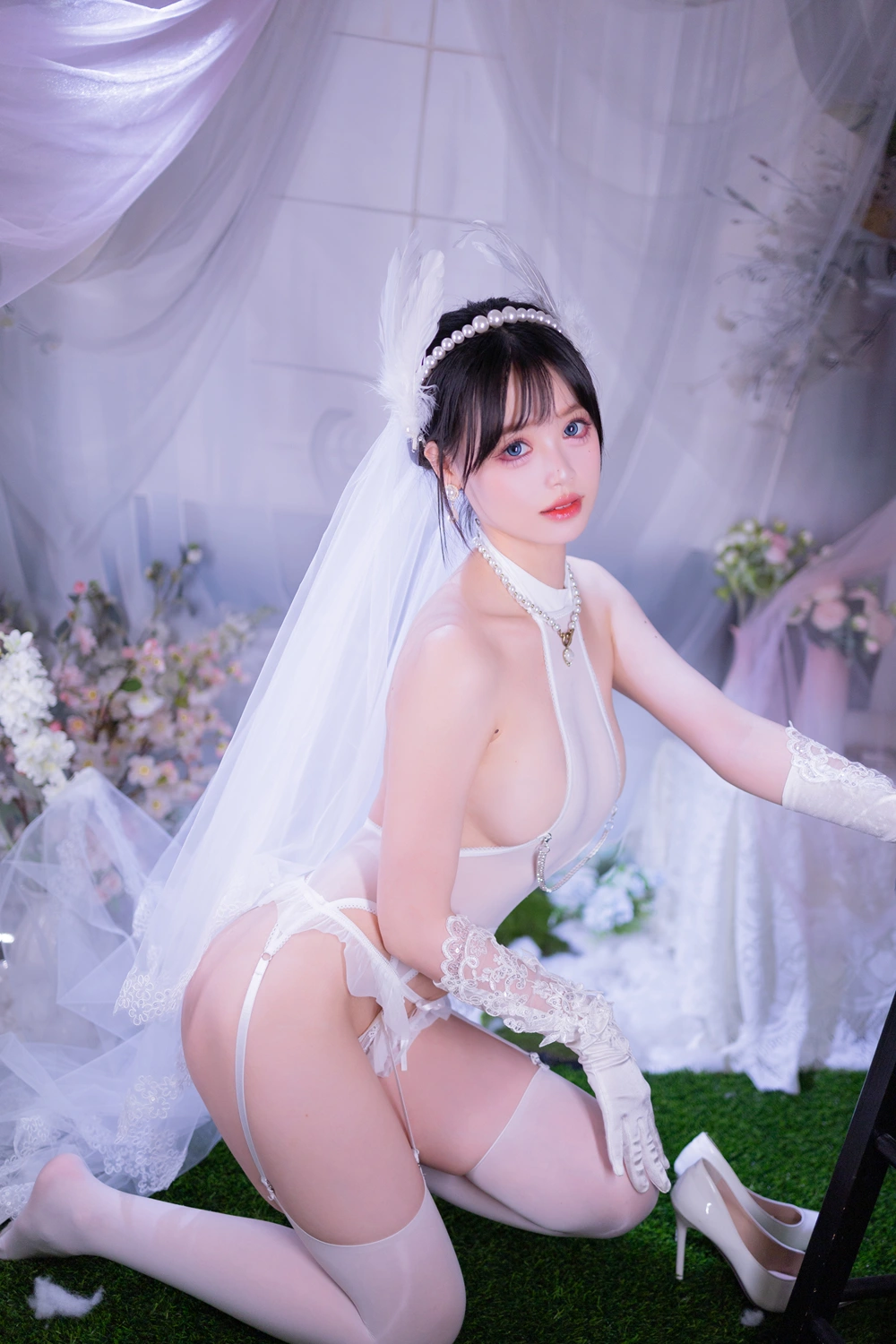 Cosplay 星黛鹿鹿 – 白丝花嫁 - P16