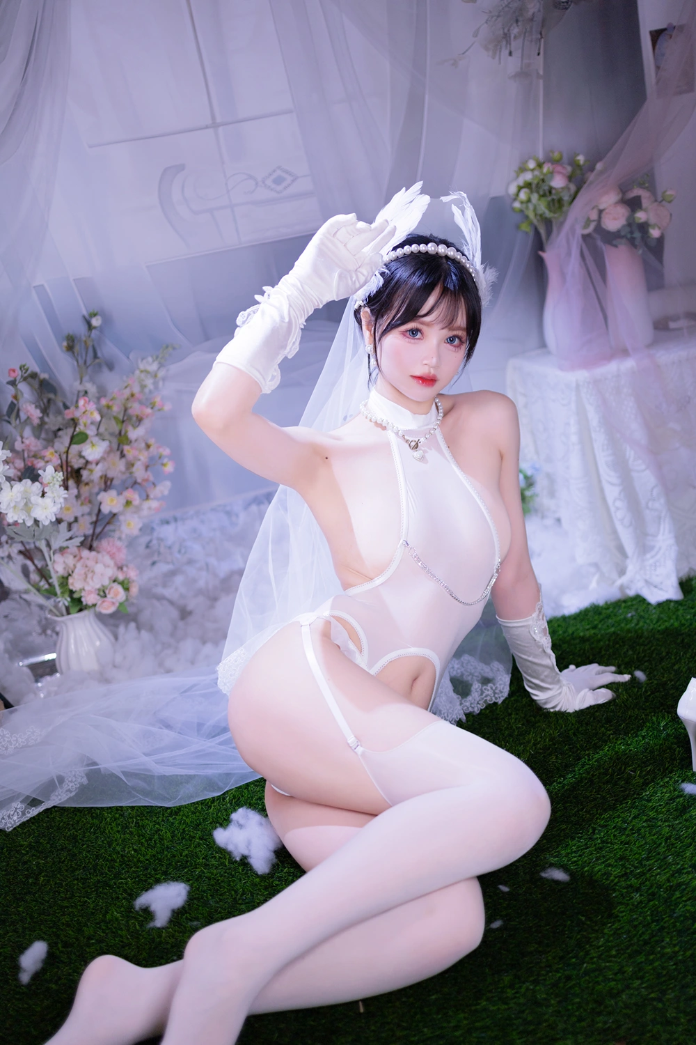 Cosplay 星黛鹿鹿 – 白丝花嫁 - P21