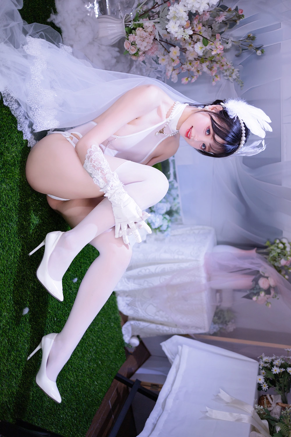 Cosplay 星黛鹿鹿 – 白丝花嫁 - P24