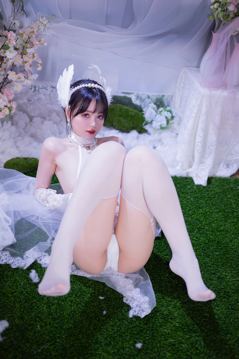 Cosplay 星黛鹿鹿 – 白丝花嫁 - P33