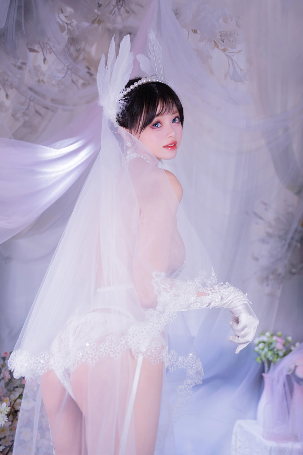 Cosplay 星黛鹿鹿 – 白丝花嫁 - P3