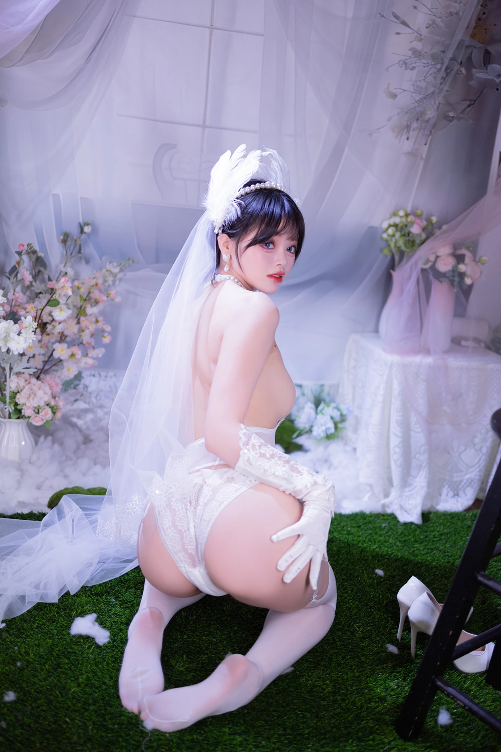 Cosplay 星黛鹿鹿 – 白丝花嫁 - P41