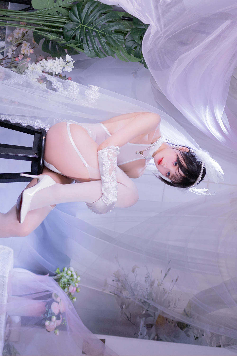 Cosplay 星黛鹿鹿 – 白丝花嫁 - P50