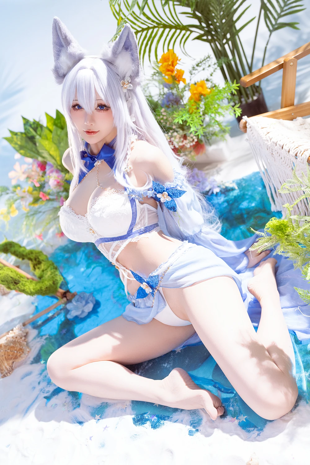 Cosplay 星之迟迟Hoshilily – 碧蓝航线 信浓泳装 - P9