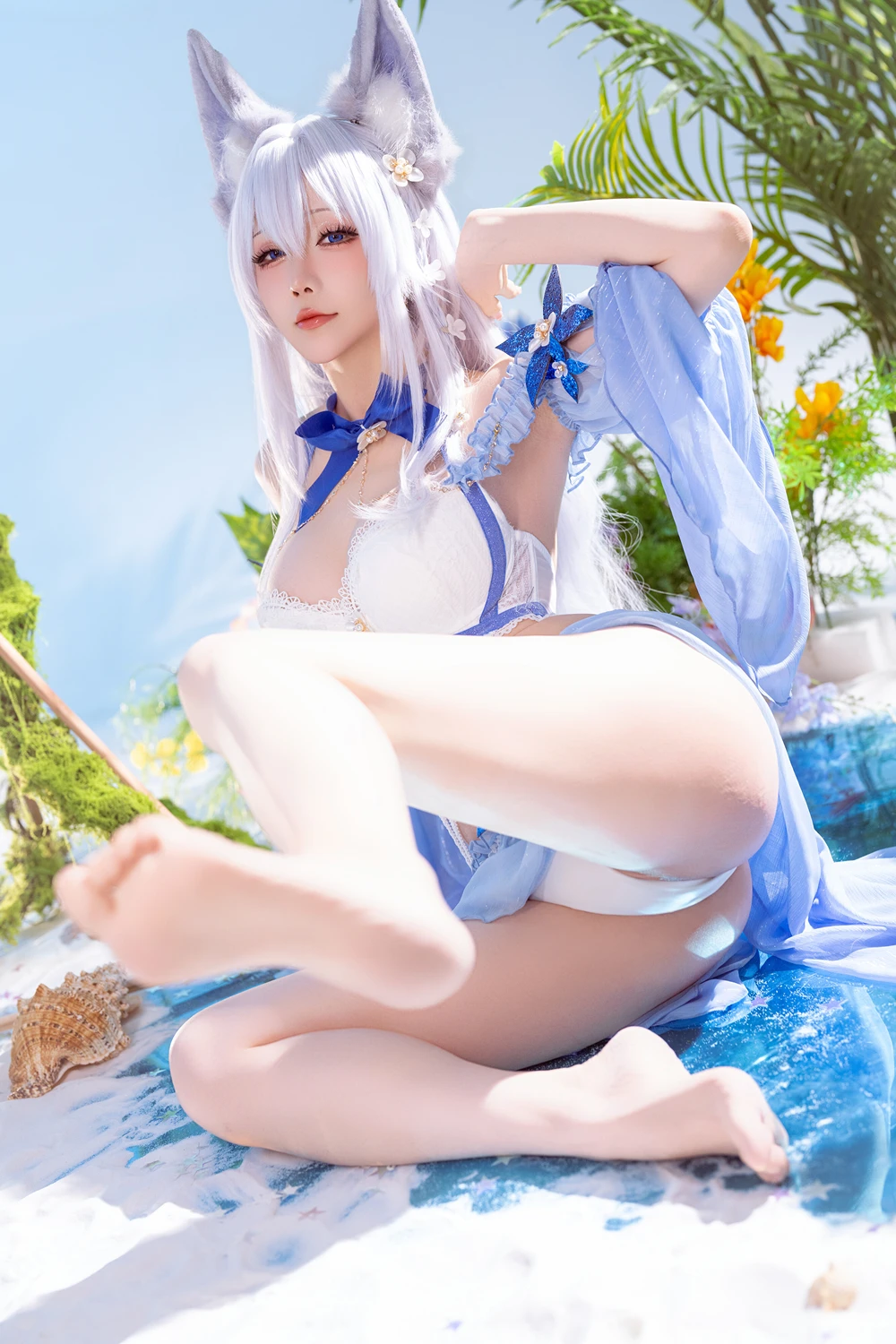Cosplay 星之迟迟Hoshilily – 碧蓝航线 信浓泳装 - P11