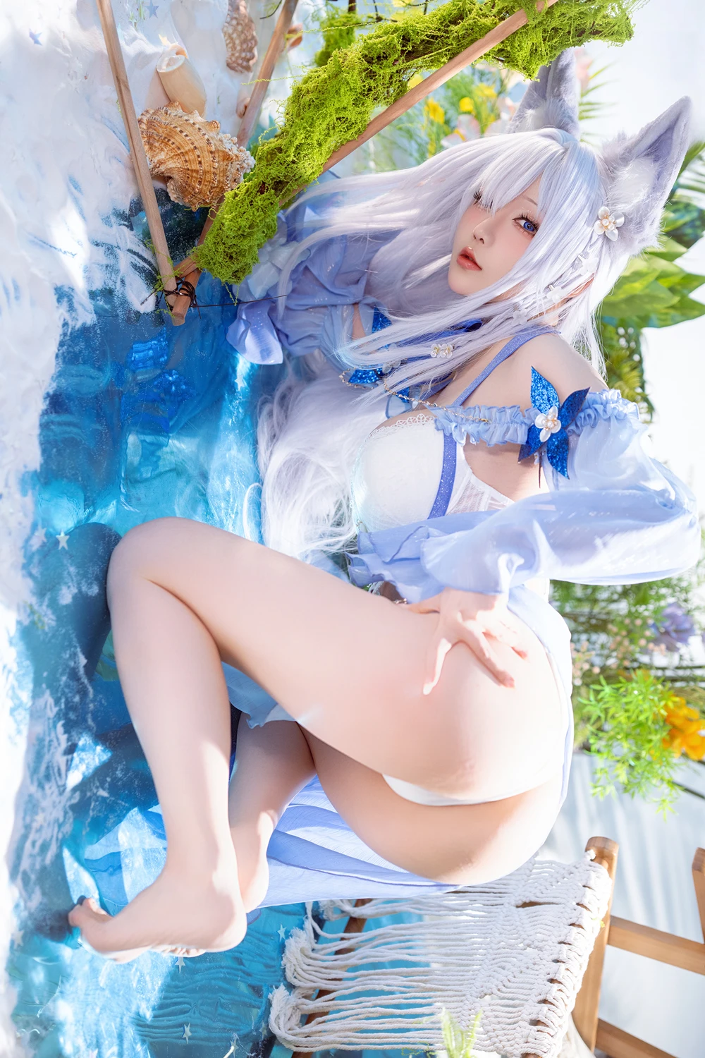 Cosplay 星之迟迟Hoshilily – 碧蓝航线 信浓泳装 - P20