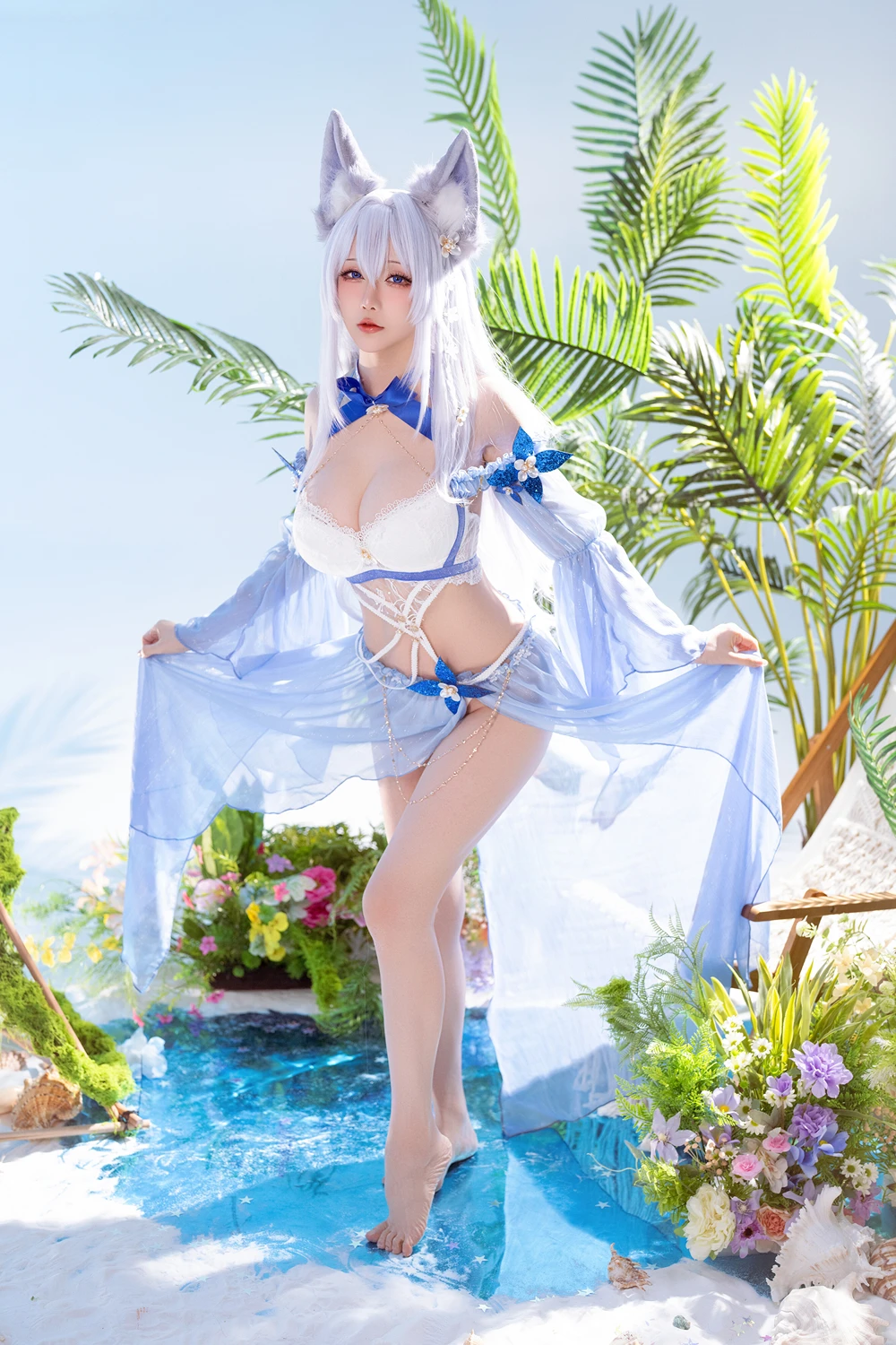 Cosplay 星之迟迟Hoshilily – 碧蓝航线 信浓泳装 - P23