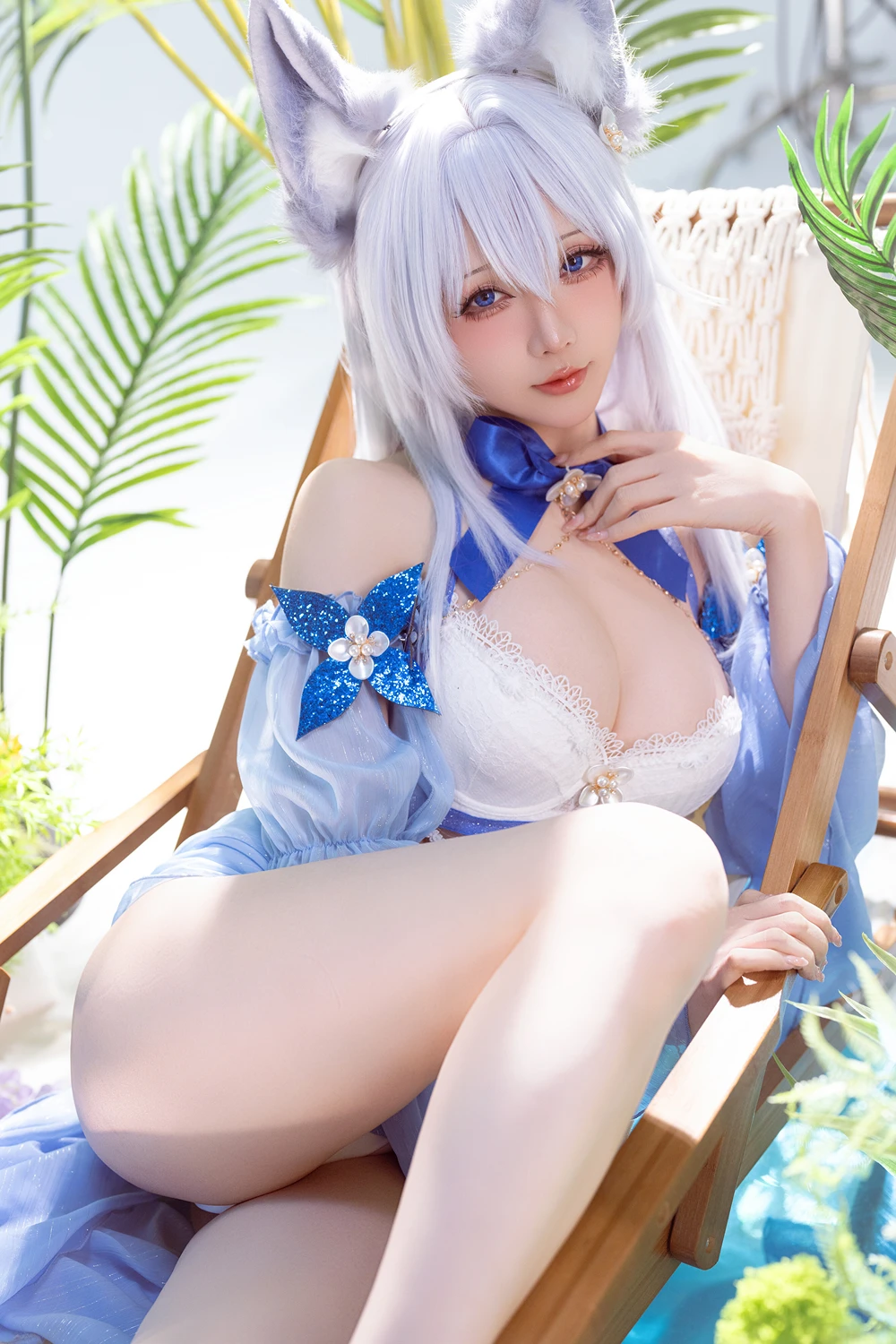 Cosplay 星之迟迟Hoshilily – 碧蓝航线 信浓泳装 - P34