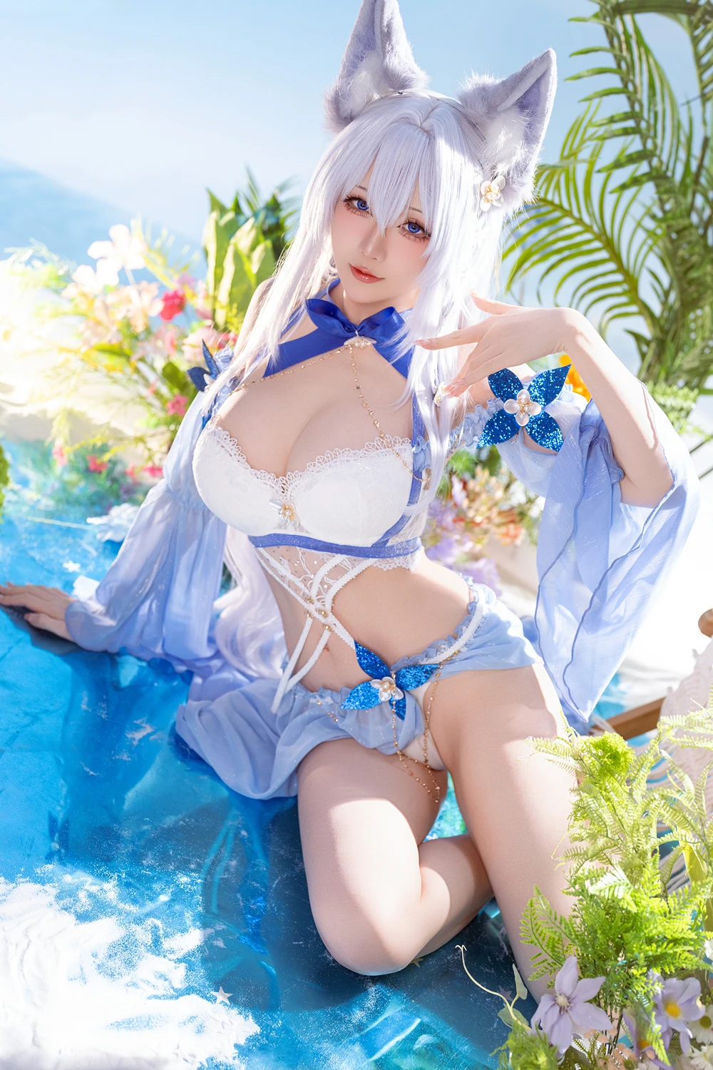 Cosplay 星之迟迟Hoshilily – 碧蓝航线 信浓泳装 - P41