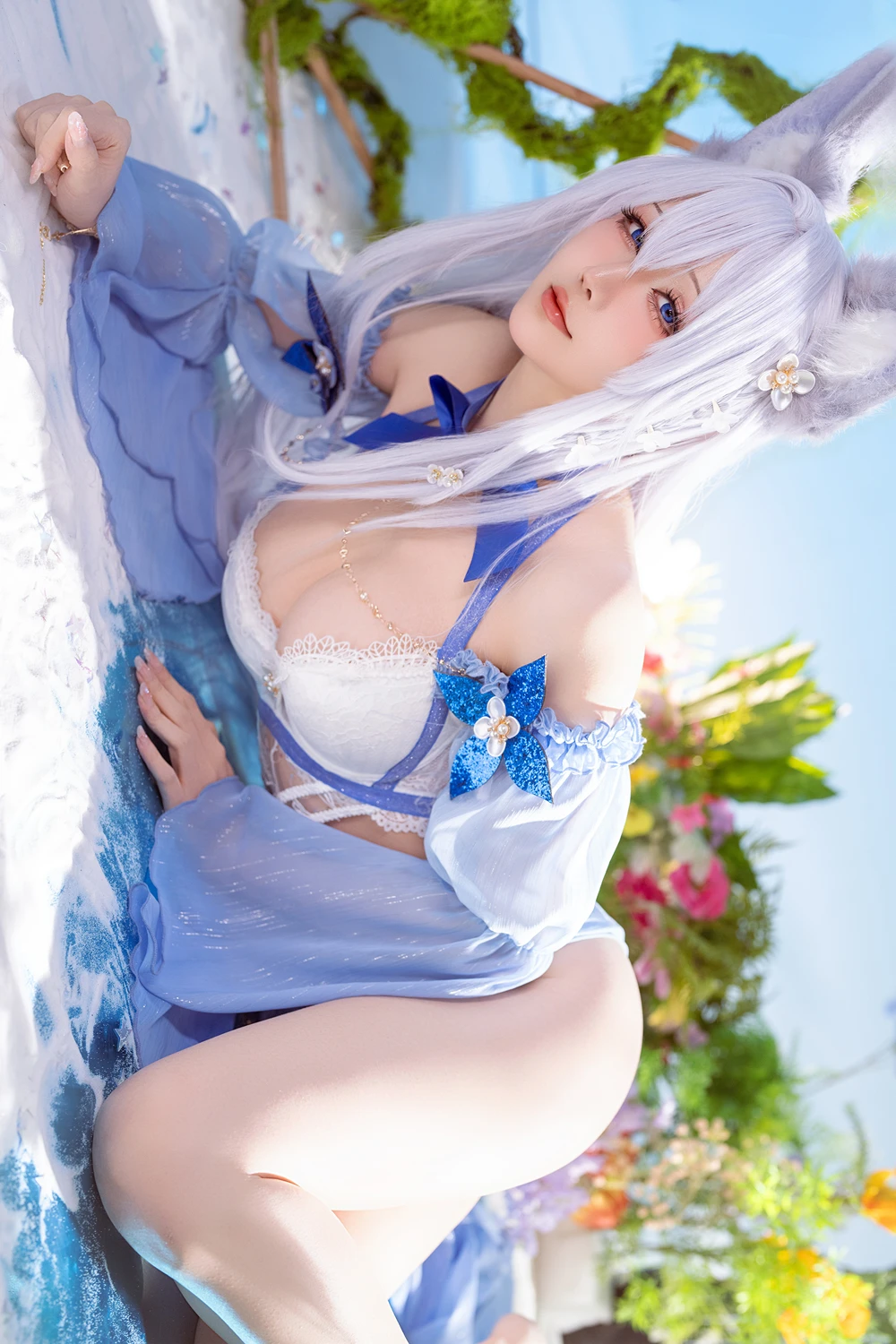 Cosplay 星之迟迟Hoshilily – 碧蓝航线 信浓泳装 - P42