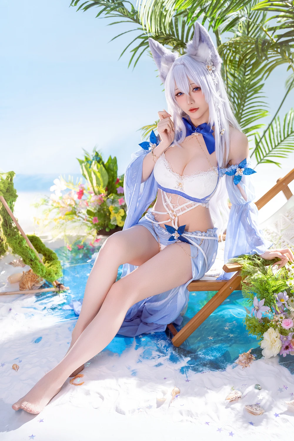 Cosplay 星之迟迟Hoshilily – 碧蓝航线 信浓泳装 - P43