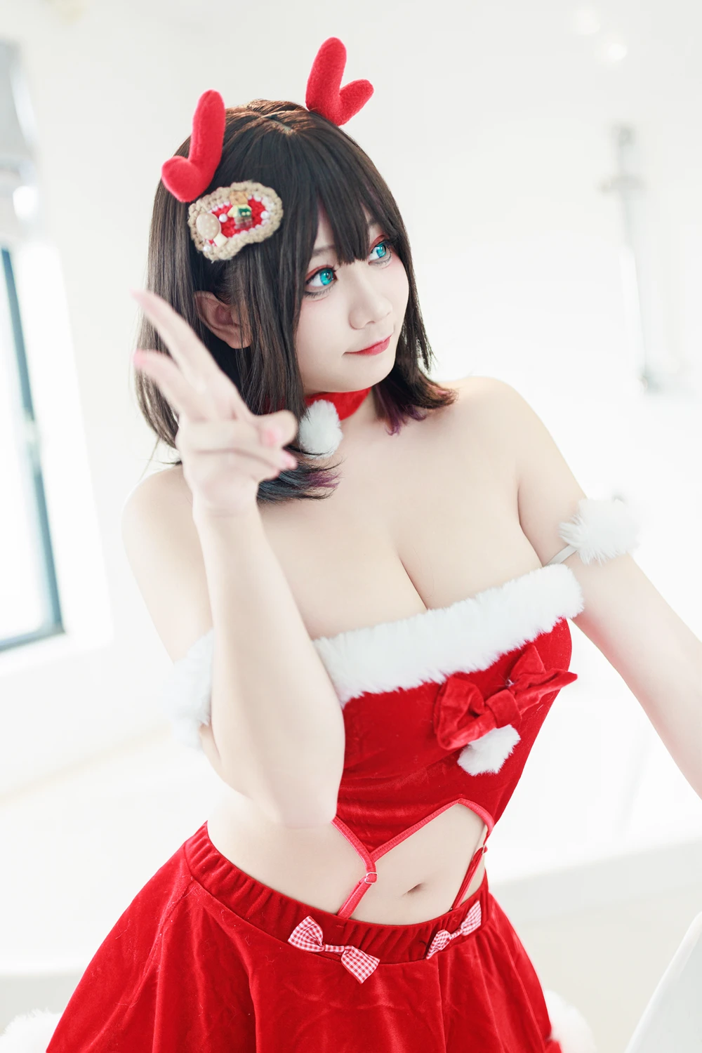 Cosplay 阿雪雪 – 圣诞居家 - P9