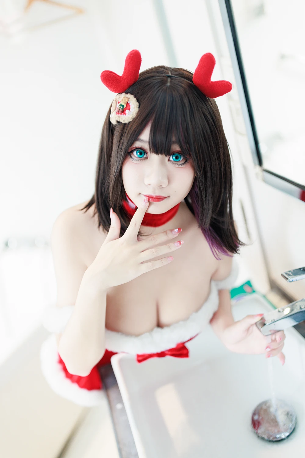 Cosplay 阿雪雪 – 圣诞居家 - P15