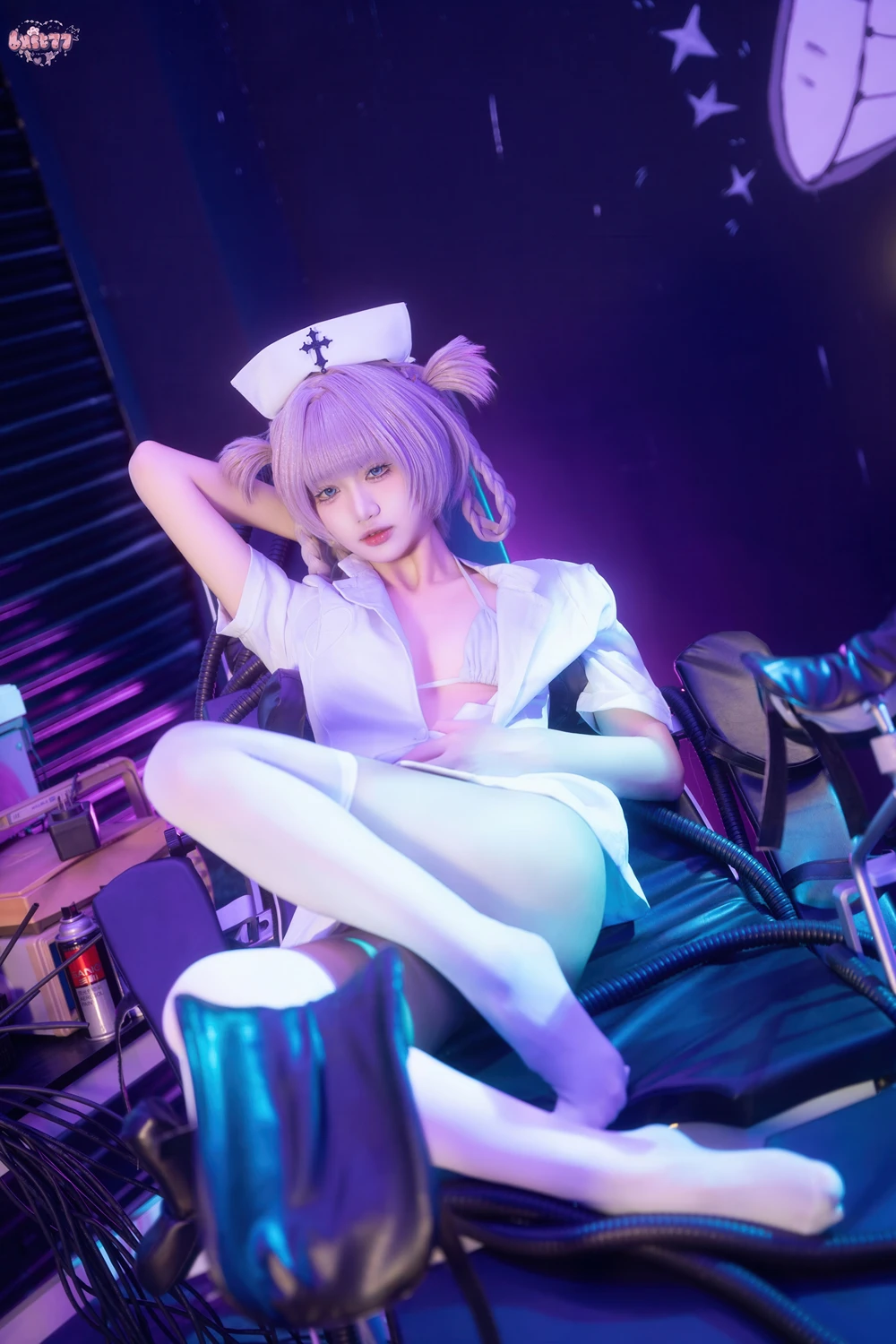 Cosplay 柒柒要乖哦 – 彻夜之歌 护士服小荠 - P6